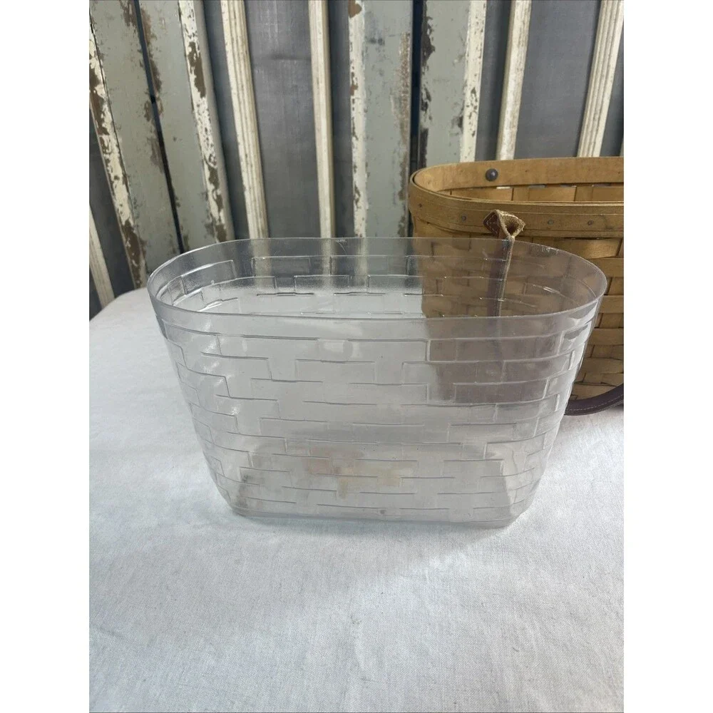 Longaberger 2003 Medium Boardwalk Basket Tote Purse w/ Protector Signed
